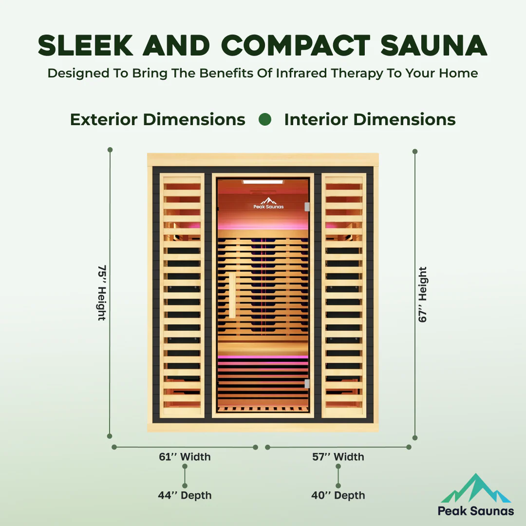 Denali 3-Person Full Spectrum Infrared Sauna with Full-Body Medical-Grade Red Light Therapy & Smart WiFi App Control - Image 13