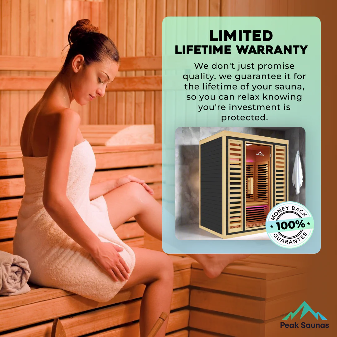 Denali 3-Person Full Spectrum Infrared Sauna with Full-Body Medical-Grade Red Light Therapy & Smart WiFi App Control - Image 14