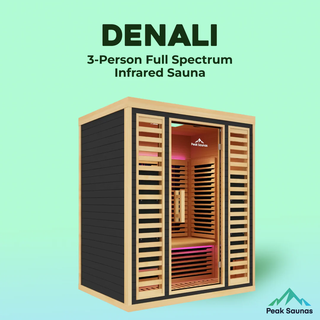 Denali 3-Person Full Spectrum Infrared Sauna with Full-Body Medical-Grade Red Light Therapy & Smart WiFi App Control - Image 2