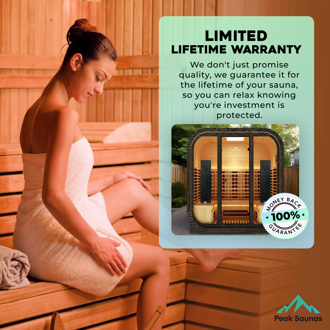 El Capitan 4-Person Outdoor Full Spectrum Infrared Sauna with Full-Body Medical-Grade Red Light Therapy and Smart WiFi App Control - Image 12