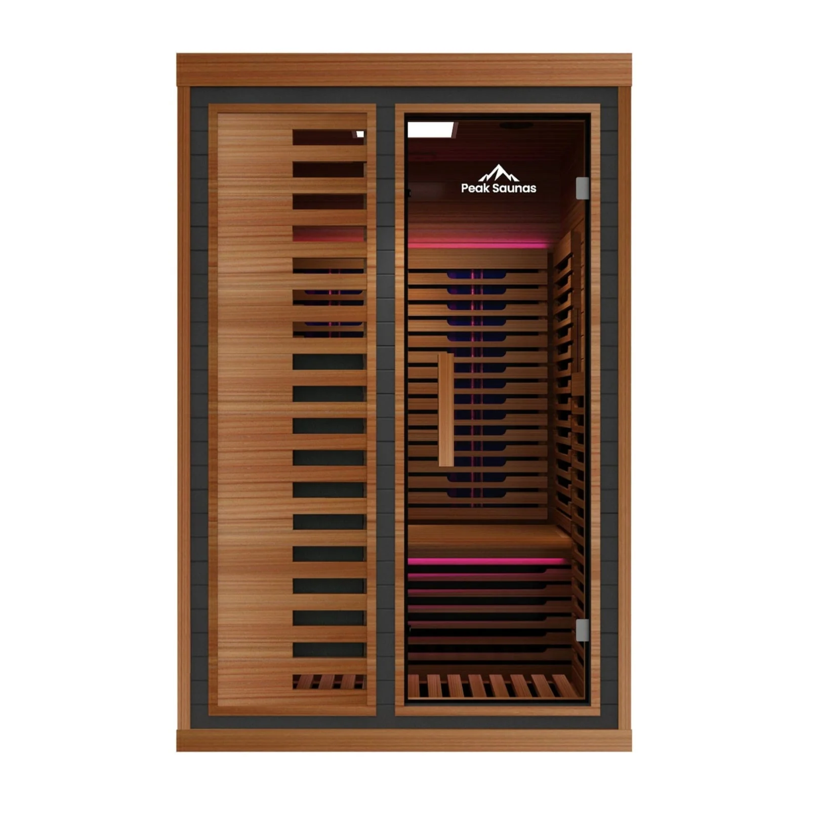 Fuji 2-Person Full Spectrum Infrared Sauna with Full-Body Medical-Grade Red Light Therapy & Smart WiFi App Control