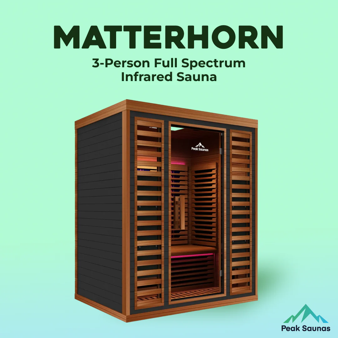 Matterhorn 3-Person Full Spectrum Infrared Sauna with Full-Body Medical-Grade Red Light Therapy & Smart WiFi App Control - Image 2