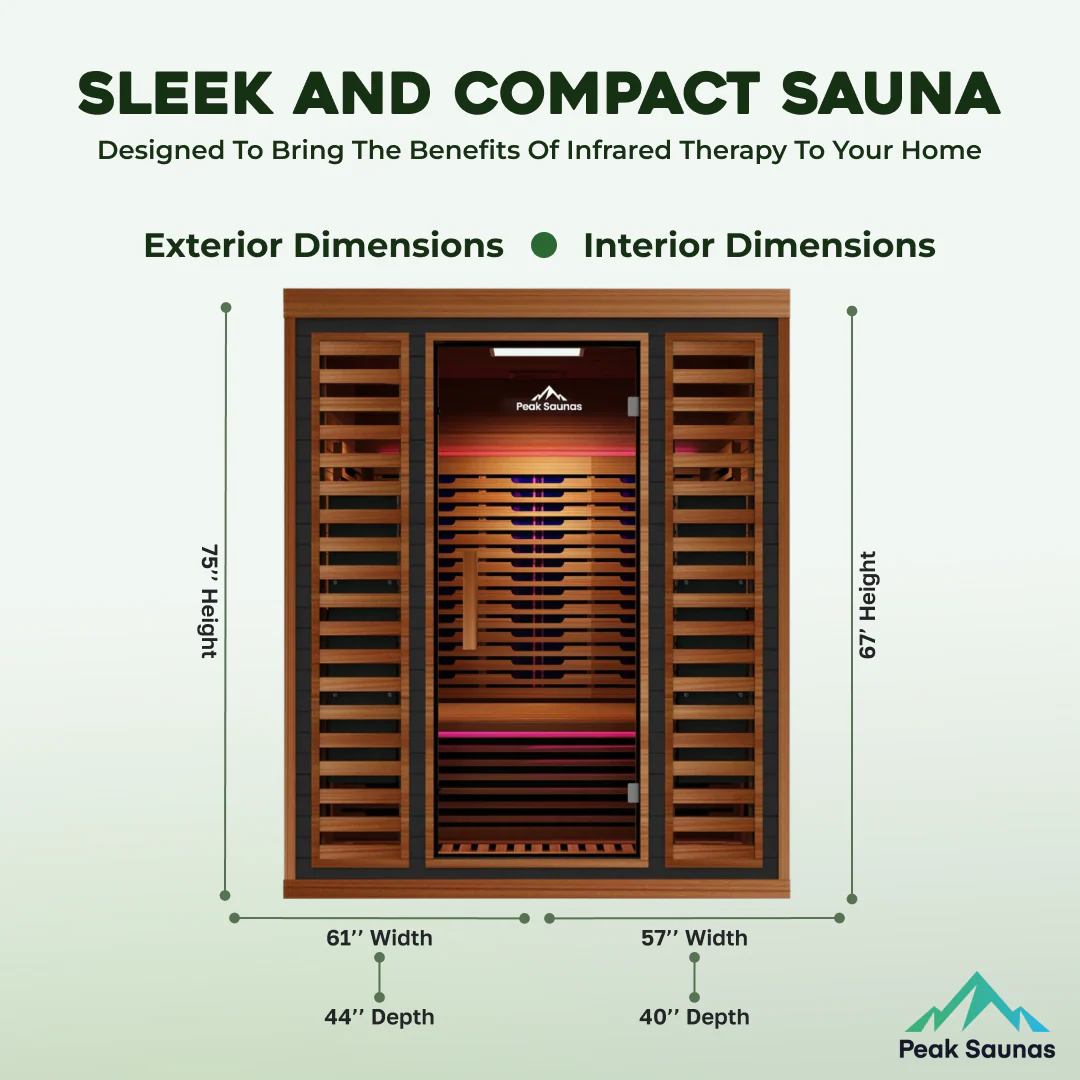 Matterhorn 3-Person Full Spectrum Infrared Sauna with Full-Body Medical-Grade Red Light Therapy & Smart WiFi App Control - Image 9